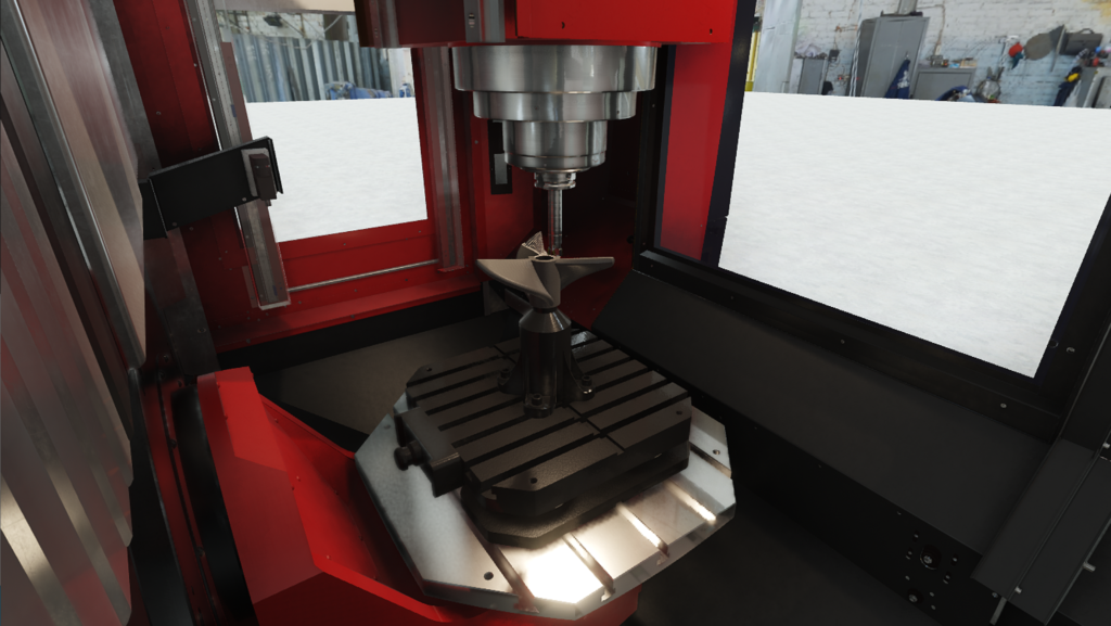 Realistic machining simulation with visual twin software